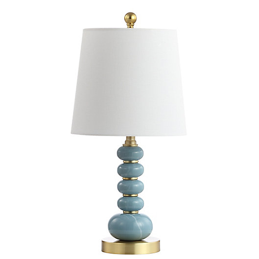 Safavieh Trace Table Lamp In Blue Gold, Pale Blue Floor Lamp Shade