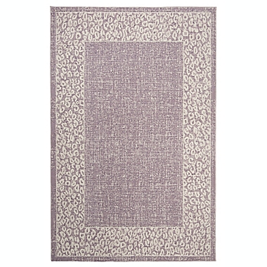 Marmalade&trade; Eloise 5&#39; x 7&#39; Area Rug with Cheetah Border in Purple/Beige. View a larger version of this product image.