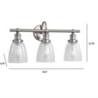 Alternate image 4 for Safavieh Dunes 3-Light Wall Sconce in Nickel