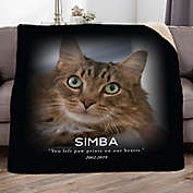 Pet Memorial Personalized 60-Inch x 80-Inch Sherpa Photo Blanket