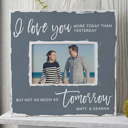 I Love You More Today Personalized Box Picture Frame- Horizontal