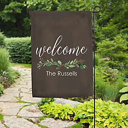 Greenery Welcome Personalized Garden Flag