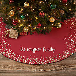 Sparkling Name Personalized Christmas Tree Skirt