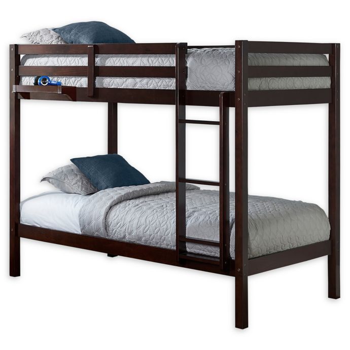 Hillsdale Caspian Twin Bunk Bed with Hanging Nightstand ...