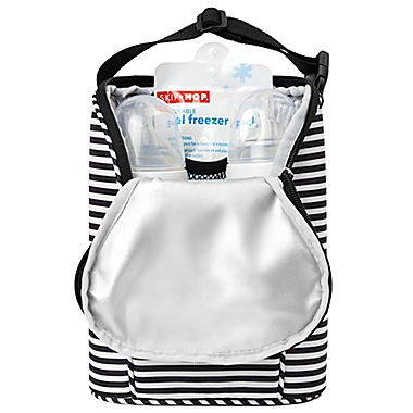 SKIP*HOP&reg; Grab &amp; Go Double Bottle Bag in Black/White. View a larger version of this product image.