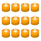Alternate image 0 for LED Battery Operated Tealight Candles in Orange (Set of 12)