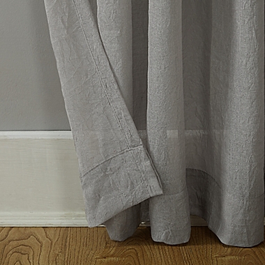 No. 918&reg; Loudres 95-Inch Rod Pocket Semi-Sheer Window Curtain Panel in Grey (Single). View a larger version of this product image.
