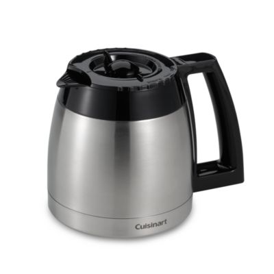 Cuisinart 12 Cup Coffee Maker Replacement Carafe & Lid Glass Pot Black 