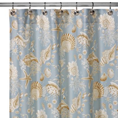 shells shower curtain natural