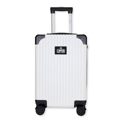 white hardside carry on luggage