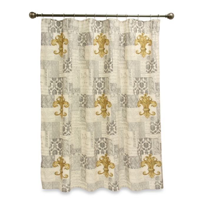 Fleur De Lis 70 Inch X 72 Inch Shower Curtain Bed Bath And
