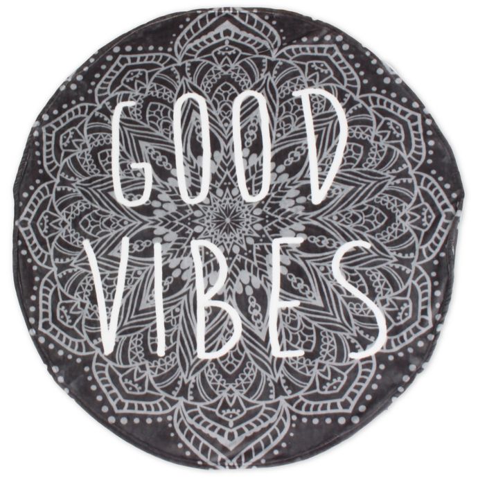 Thro By Marlo Lorenz "Good Vibes" Round Throw Blanket ...