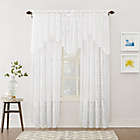 Alternate image 3 for No.918&reg; Alison lace Scalloped 84-Inch Rod Pocket Sheer Curtain Panel in White (Single)