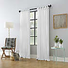 Alternate image 3 for Archaeo&reg; Washed Cotton 63-Inch Tab Top Window Curtain Panel in White (Single)