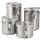 Alternate image 0 for Oggi&trade; Airtight Stainless Steel Canisters with Acrylic Tops (Set of 4)