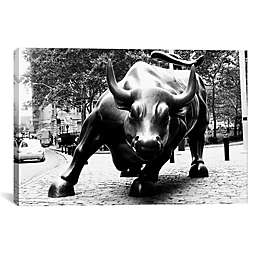 Wall Street Bull 8-Inch x 12-Inch Wall Art in Black & White