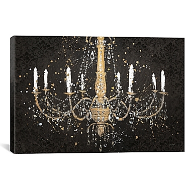 iCanvas Grand Chandelier Black I Canvas Wall Art. View a larger version of this product image.