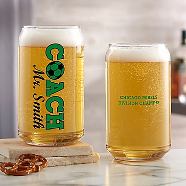 Coach Personalized 16 oz. Beer Can Glass. View a larger version of this product image.