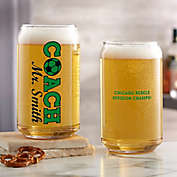 Coach Personalized 16 oz. Beer Can Glass