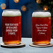 Write Your Own Personalized 16 oz. Beer Can Glass