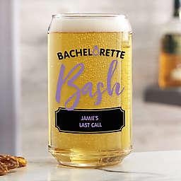 Bachelorette Bash Personalized 16 oz. Beer Can Glass