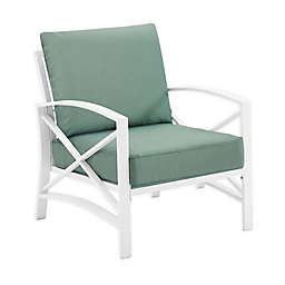 Crosley Furniture Kaplan Outoor Arm Chairs in Mist (Set of 2)