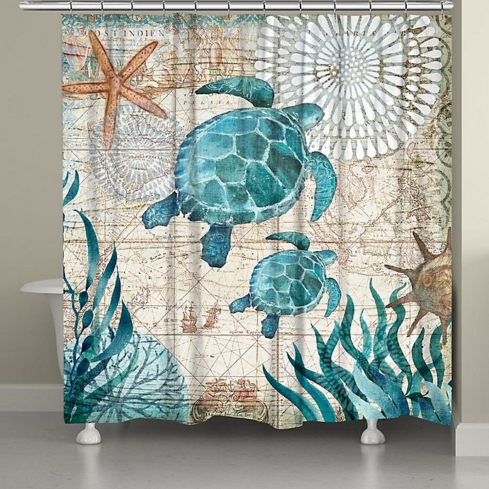Laural Home Bay Turtles Shower Curtain, Unique Shower Curtains Canada