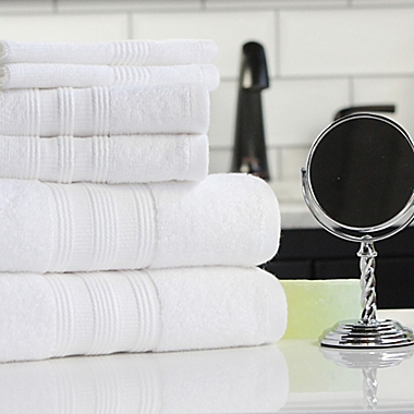 Freshee&trade; Solid 6-Piece Towel Set in White. View a larger version of this product image.