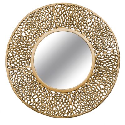 Customer Favorite Ptm Images Lily 24 Inch X 30 Wall Mirror In Black Accuweather - Lily Geometric Circles Decorative Rectangular Wall Mirror