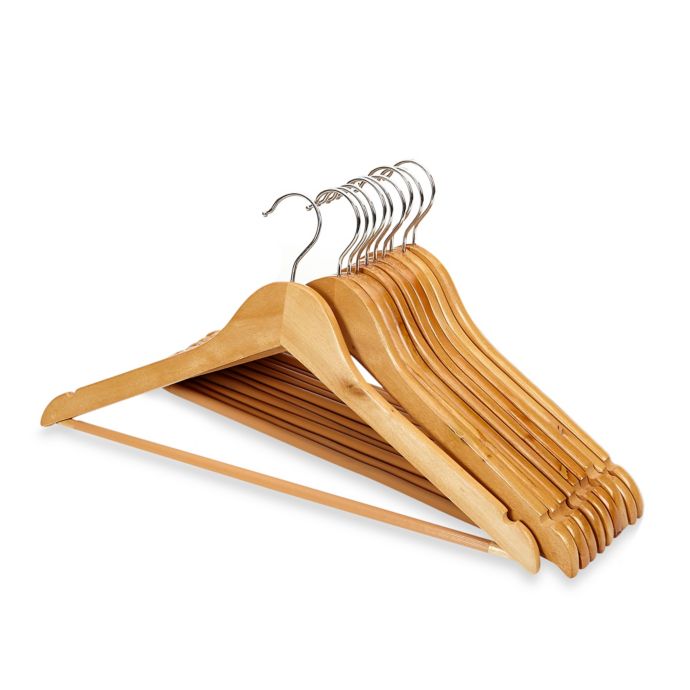 Wood Suit Hangers in Blonde (Set of 10) | Bed Bath & Beyond