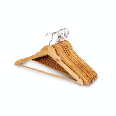slim wooden hangers