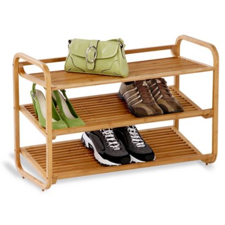 Deluxe 3 Tier Bamboo Shoe Rack Bed Bath Beyond