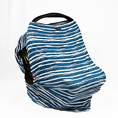 UPF 50+ Car Seat Cover with Side Vents in Emerald Stripe. View a larger version of this product image.