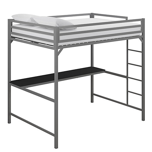 Everyroom Mason Metal Loft Bed, Full Loft Bed With Storage And Desk