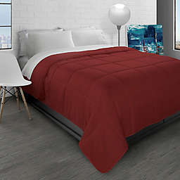 Brushed Down Alternative Twin Comforter in Brick Red