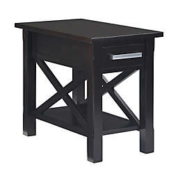 Simpli Home Kitchener Solid Wood Narrow Side Table