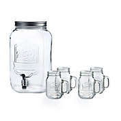 Style Setter Mason Jar 2-Gallon 5-Piece Beverage Dispenser Set