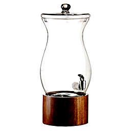 Style Setter 1.6 Gallon Wood and Glass Beverage Dispenser