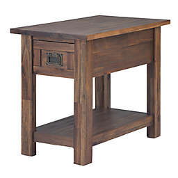 Simpli Home Monroe Solid Acacia Wood Narrow Side Table
