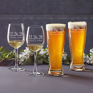 The Big Day Personalized Wedding Favor Pint Glass. View a larger version of this product image.