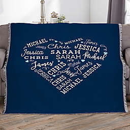 Close To Her Heart Personalized 56-Inch x 60-Inch Woven Throw