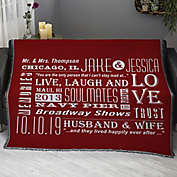 Our Life Together Personalized 56-Inch x 60-Inch Woven Throw