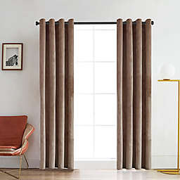 Regency 126-Inch Grommet Room Darkening Window Curtain Panel in Beige (Single)
