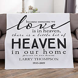 Heaven In Our Home Personalized 50-Inch x 60-Inch Sweatshirt Blanket