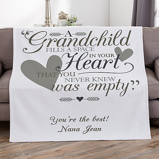 Alternate image 1 for Grandparents Personalized 50-Inch x 60-Inch Sweatshirt Blanket