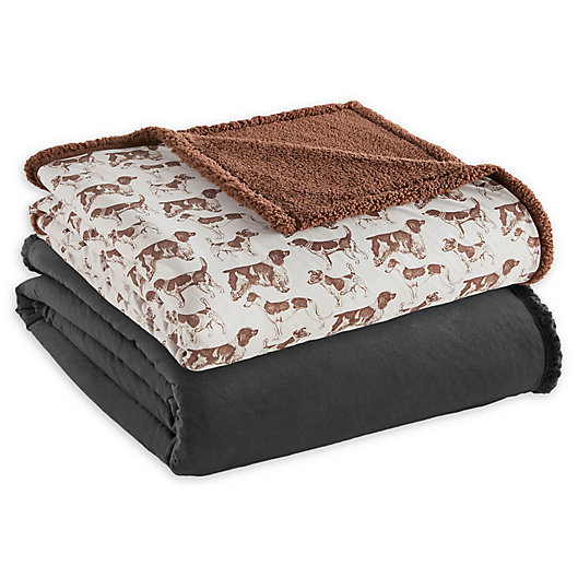 Alternate image 1 for Micro Flannel® Reversible Sherpa Blanket
