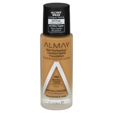 Almay&reg; Skin Perfecting&trade; 1 fl. oz. Comfort Matte Foundation in Toasted Almond. View a larger version of this product image.