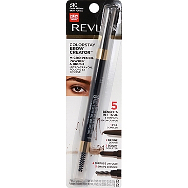 Revlon&reg; ColorStay Brow Creator&trade; Micro Pencil, Powder, and Brush in Dark Brown (610). View a larger version of this product image.