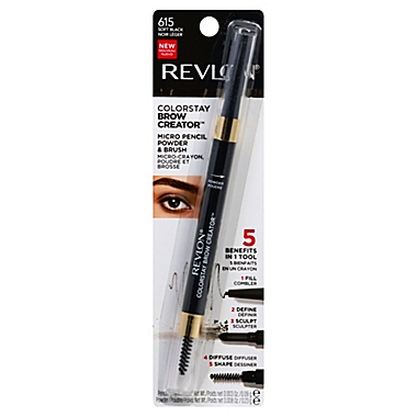 Revlon&reg; ColorStay Brow Creator&trade; Micro Pencil, Powder, and Brush in Soft Black (615). View a larger version of this product image.