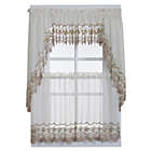 Alternate image 0 for Vintage Sheer Window Curtain Swag Valance Pair in Ecru/Gold